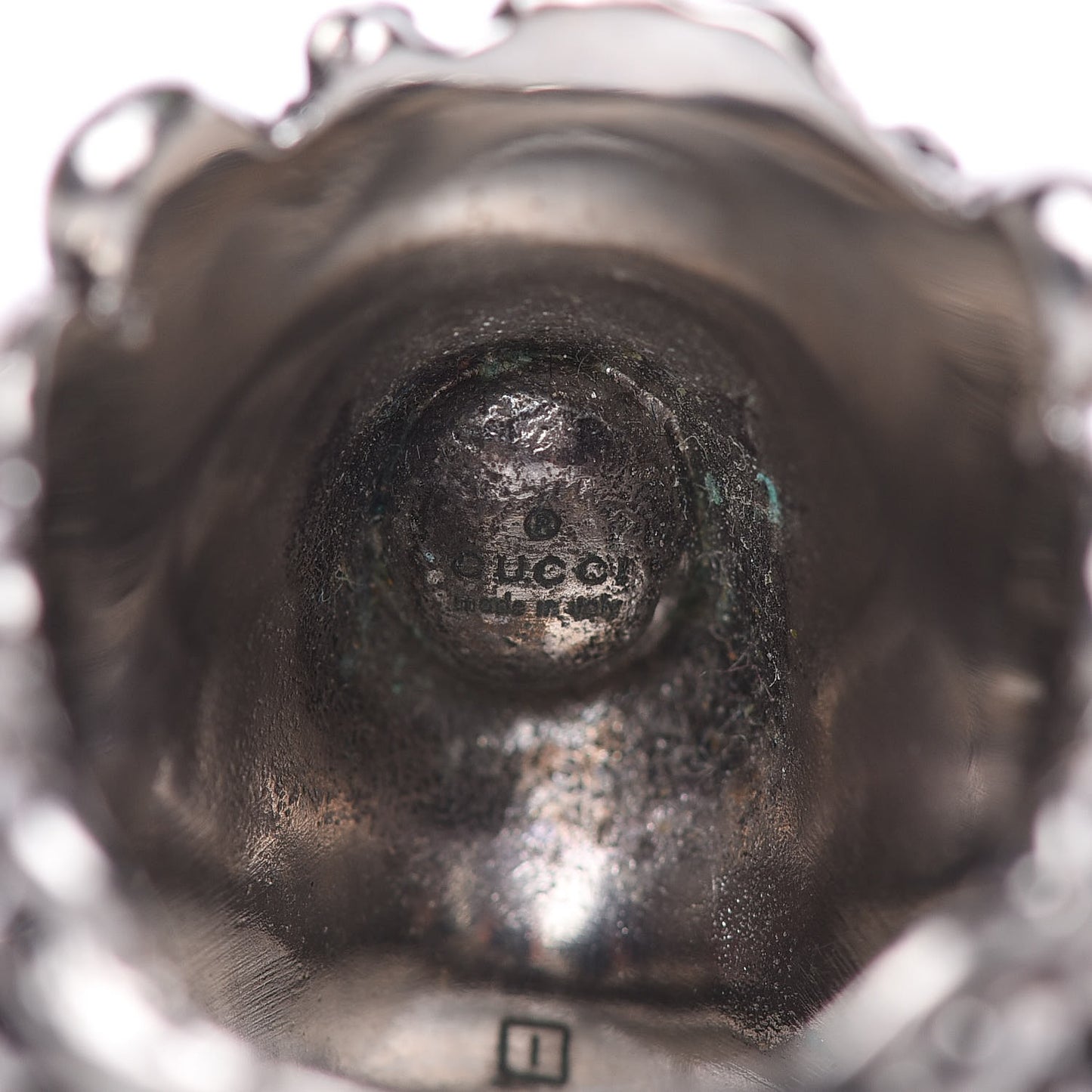 Palladium Lion Head Ring 6.5 Aged Silver