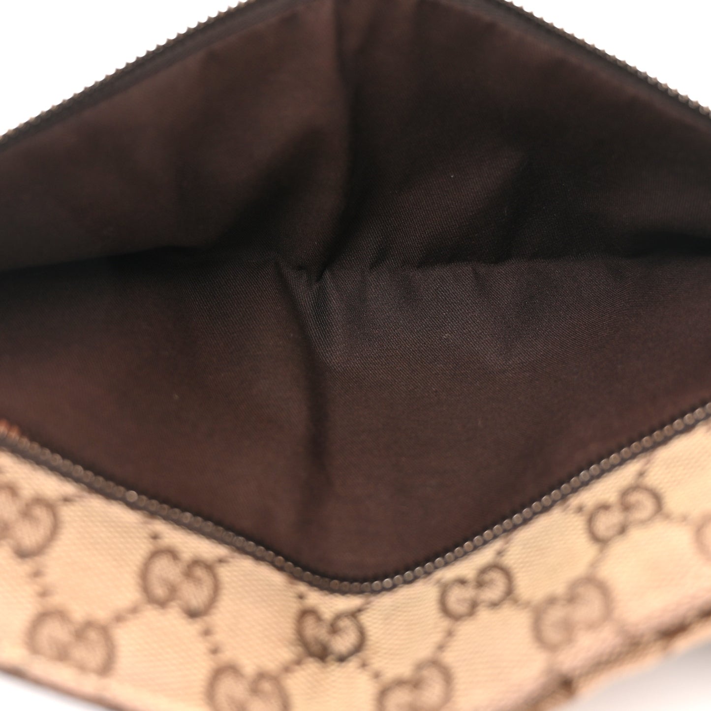 GG Monogram Web Double Pocket Belt Bag Dark Brown