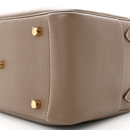 Hermes Taurillon Clemence Lindy 26 Etoupe 9 of 12