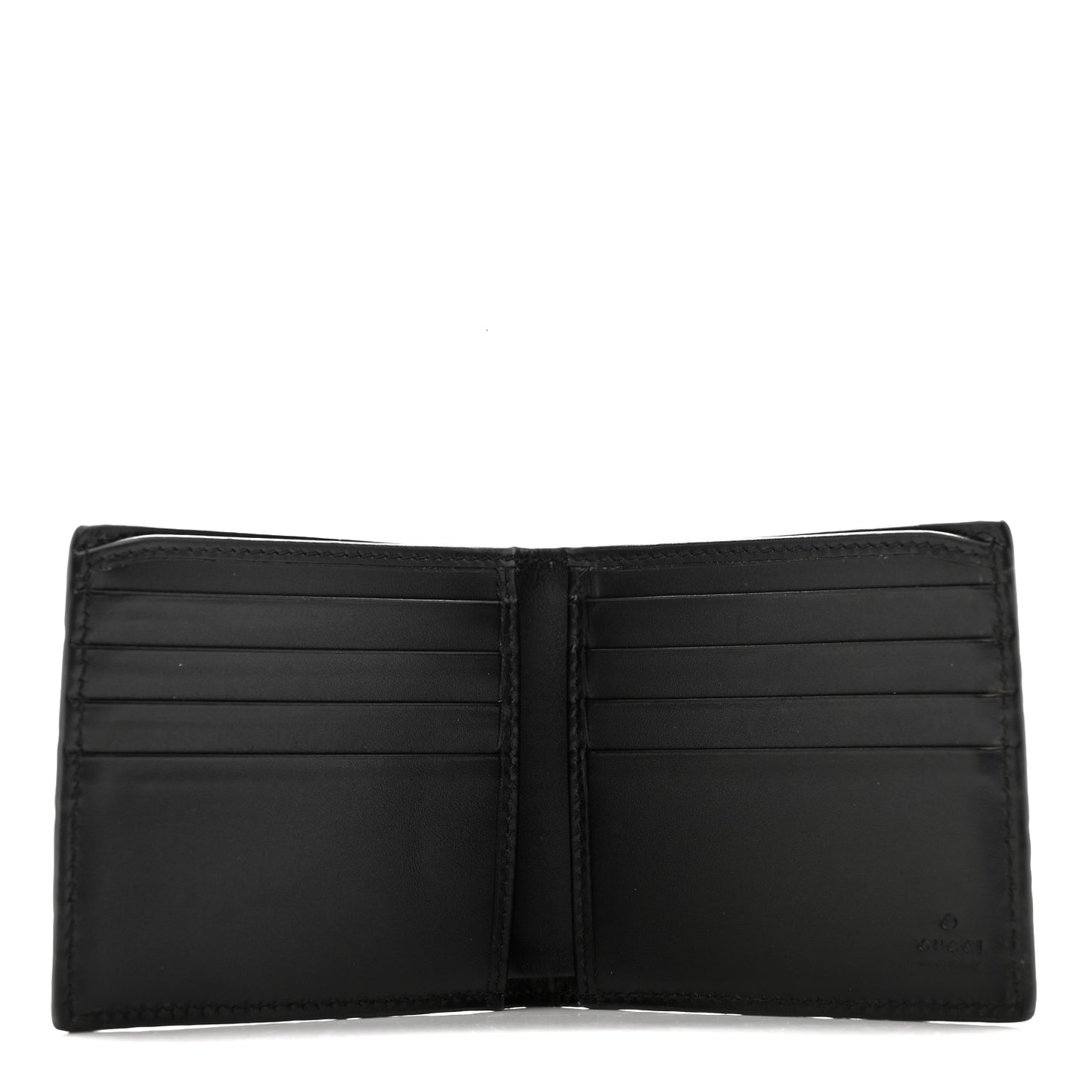 Guccissima Signature Web New Web Bi-Fold Coin Wallet Black