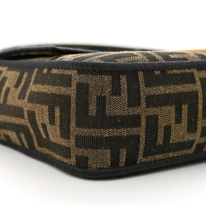Fendi Fabric Jacquard FF 1974 Medium Baguette Tobacco Moro Black 8 of 11