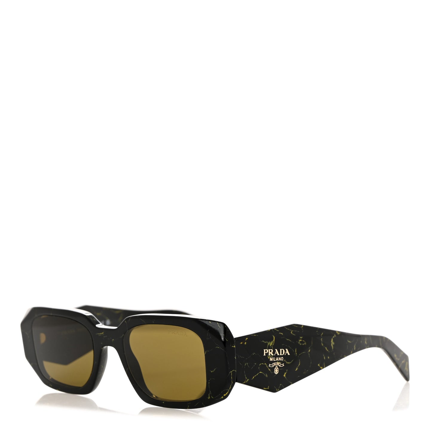 Acetate Symbole Marbled Sunglasses SPR 17W Black Yellow