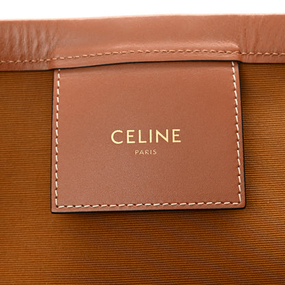 Celine Calfskin Canvas Triomphe Large Couffin White 6 of 10