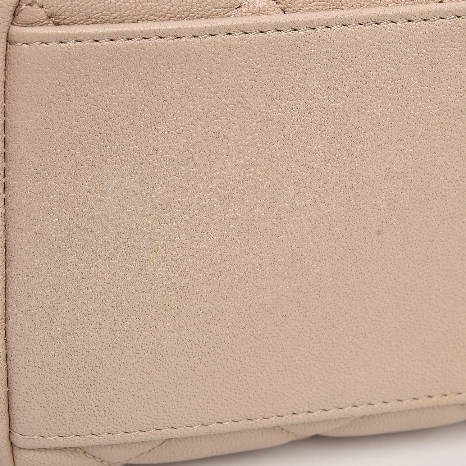 Chanel Shiny Sheepskin Quilted Small Trapezio Flap Beige 8 of 13