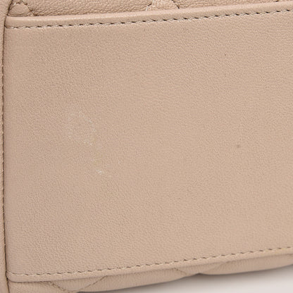 Chanel Shiny Sheepskin Quilted Small Trapezio Flap Beige 8 of 13