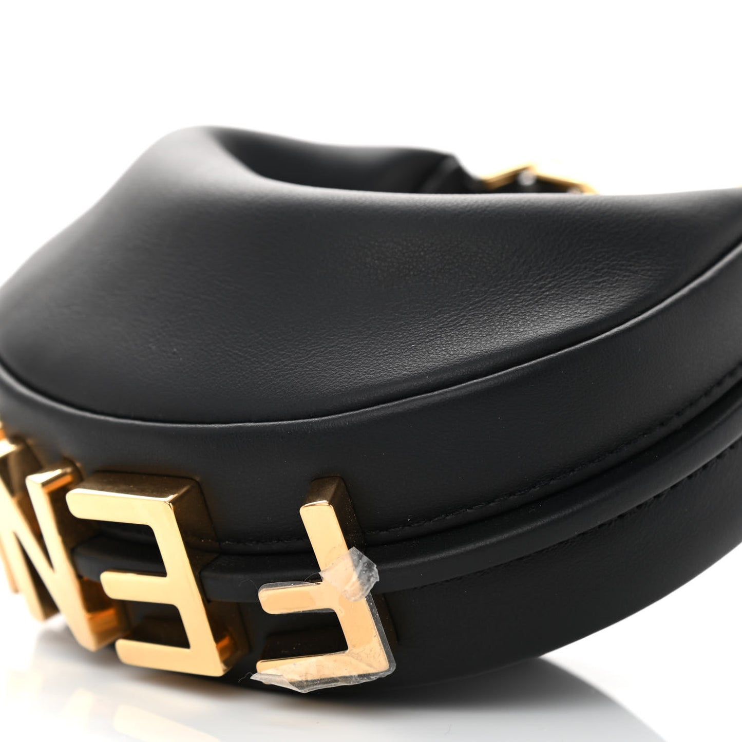 Vitello Grace Matte Nano Fendigraphy Hobo Charm Black