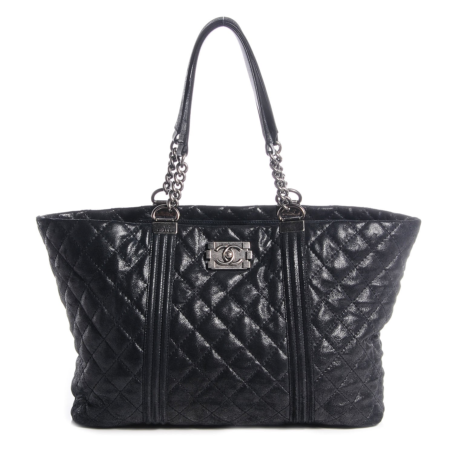 Chanel Goatskin Large Gentle Boy Shopping Tote Black 1 of 7