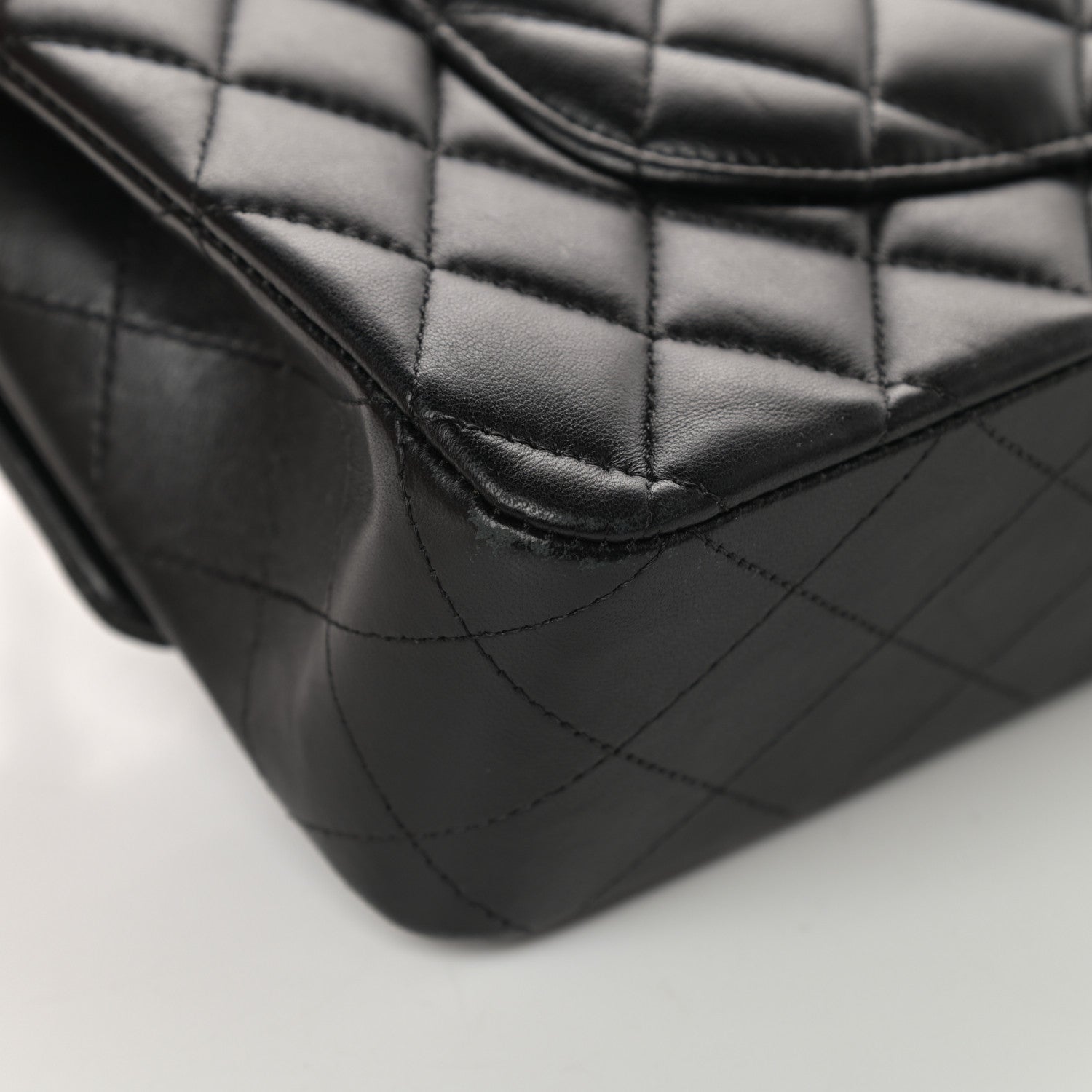 Chanel Lambskin Quilted Medium Double Flap Black 12 of 17