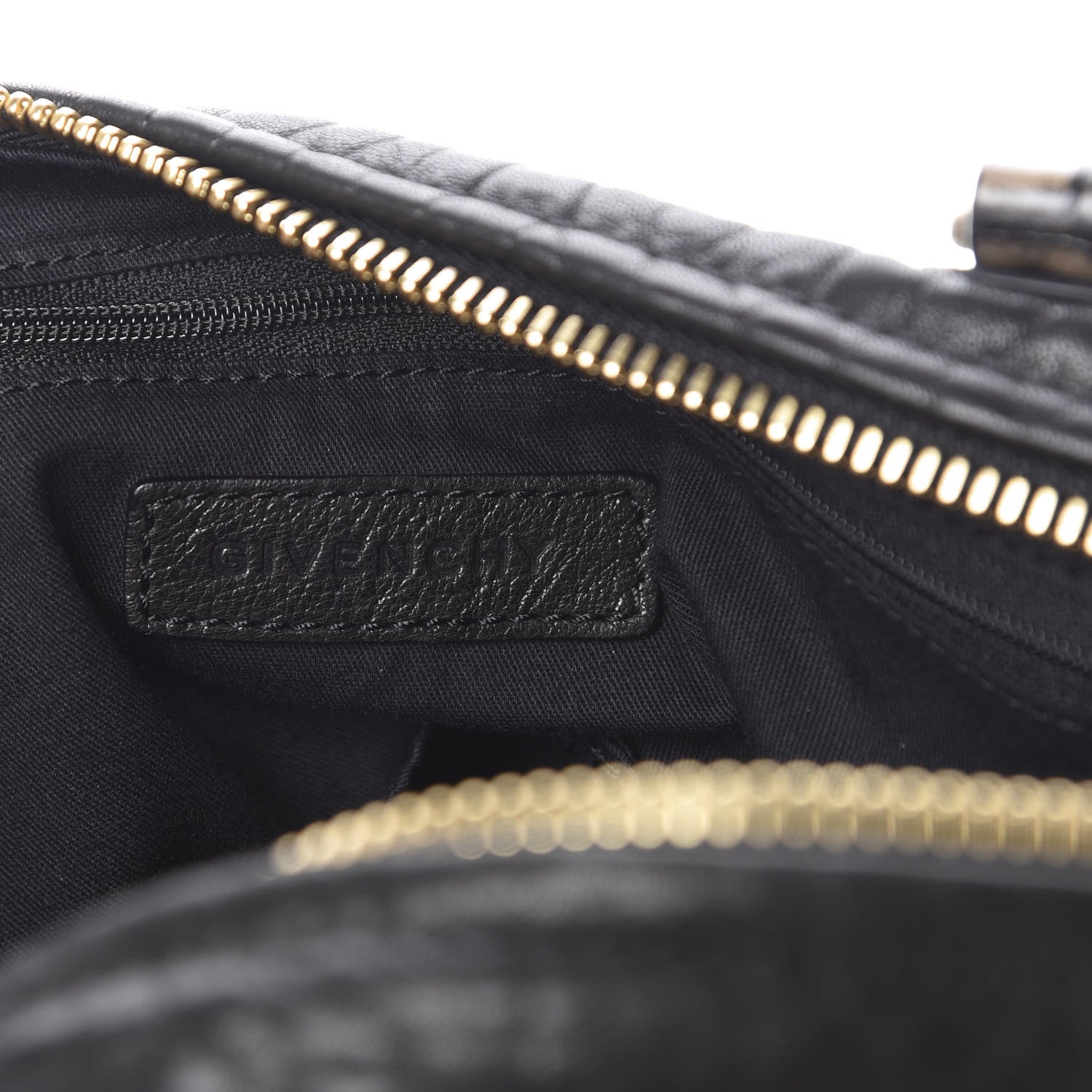 Givenchy Pebbled Sheepskin Calfskin Crocodile Embossed Large Pandora Black 7 of 13