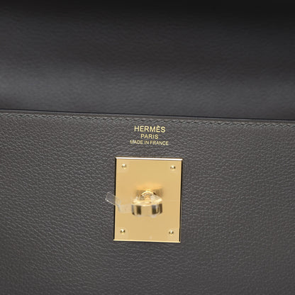 Hermes Evercolor Kelly Retourne 28 Vert De Gris 6 of 10