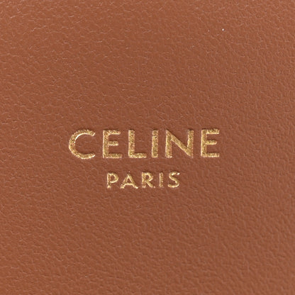 Celine Textile Calfskin Teen Triomphe Bag Natural Tan 6 of 11