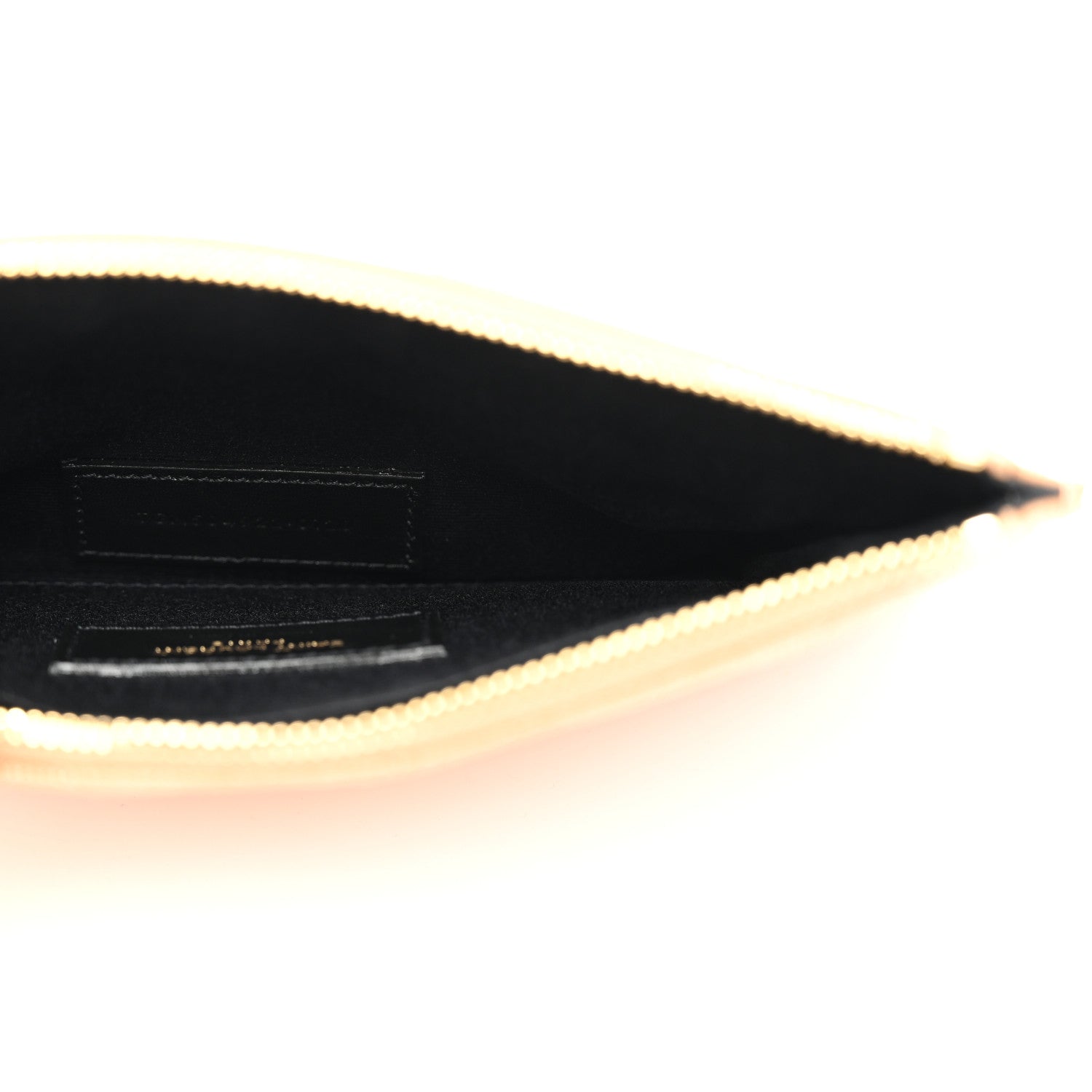 Saint Laurent Grain De Poudre Chevron Monogram Bill Pouch Dune 5 of 8