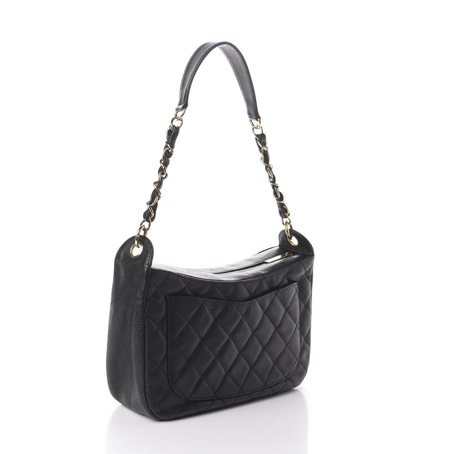 Caviar Quilted Timeless CC Shoulder Bag Black