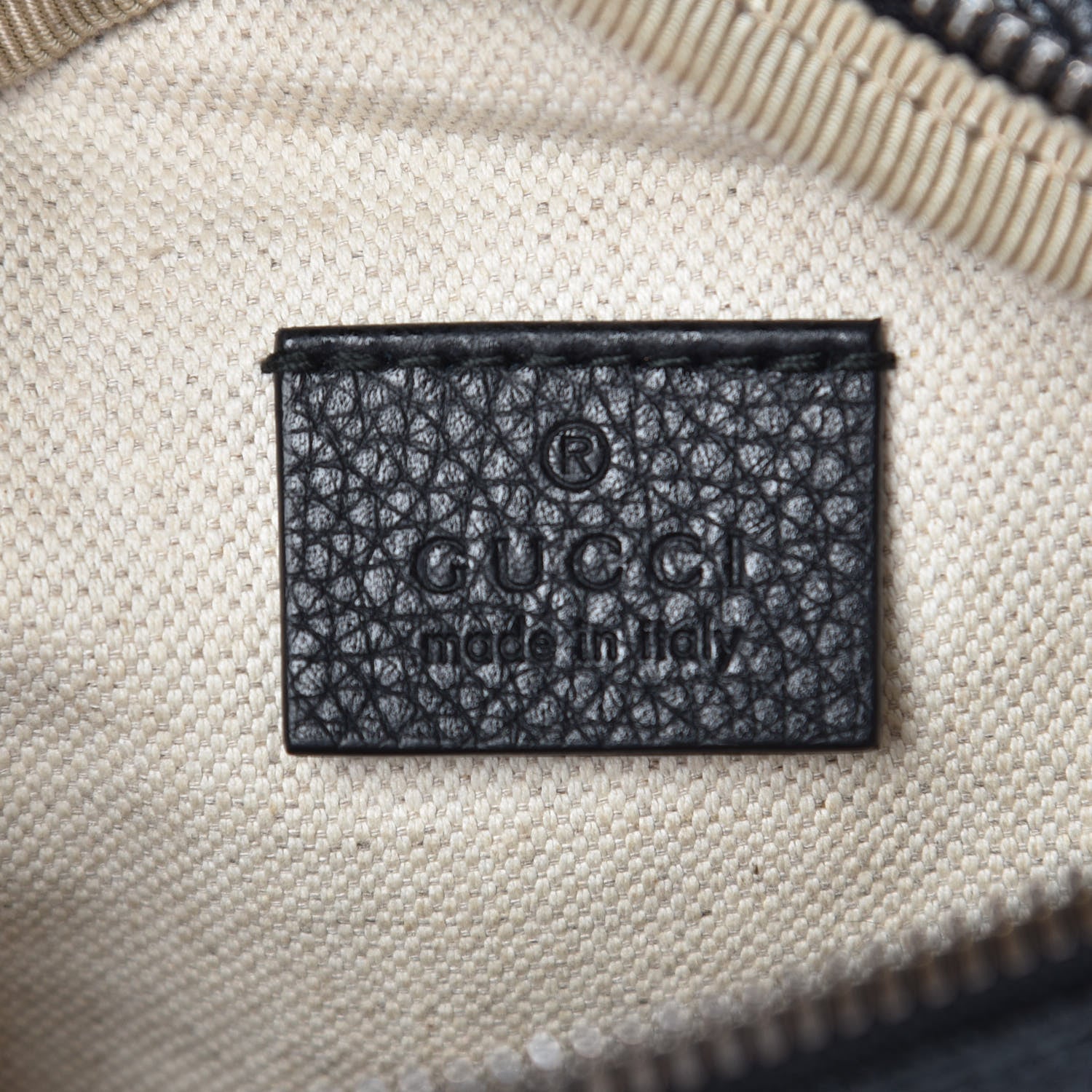 Gucci Grained Calfskin Small Logo Belt Bag Black 7 of 7
