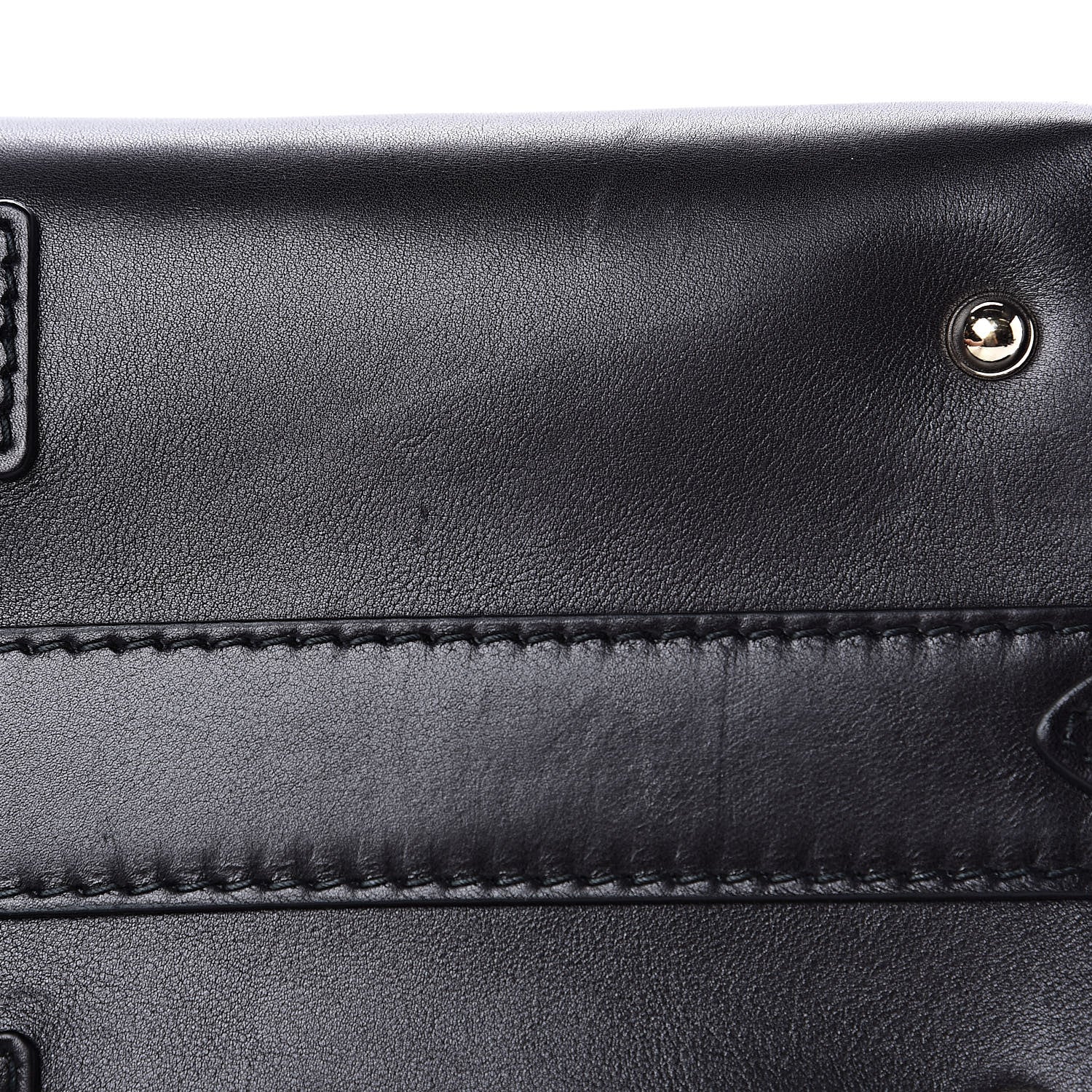 Gucci Calfskin Medium Stirrup Top Handle Bag Black 10 of 12