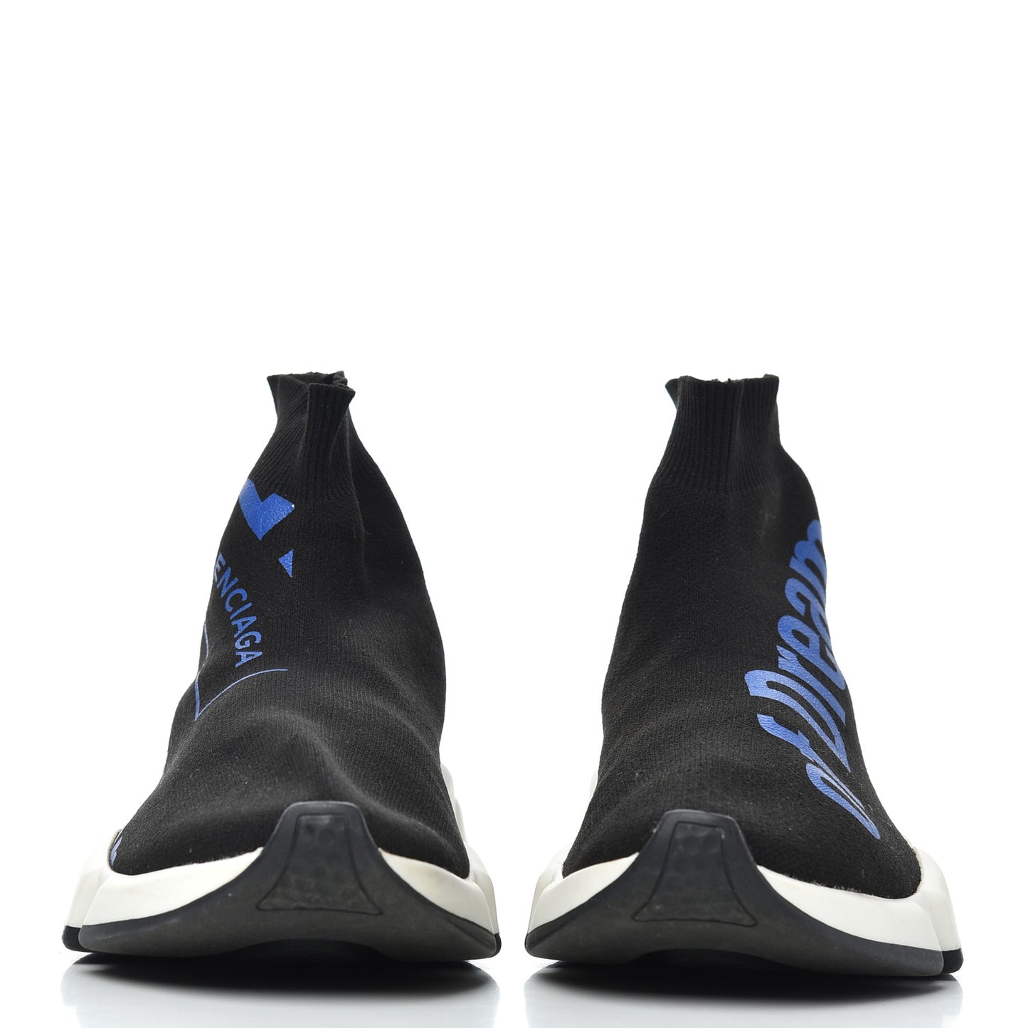 Neoprene Knit Power of Dreams Womens Speed Sneakers 38 Black Bleu