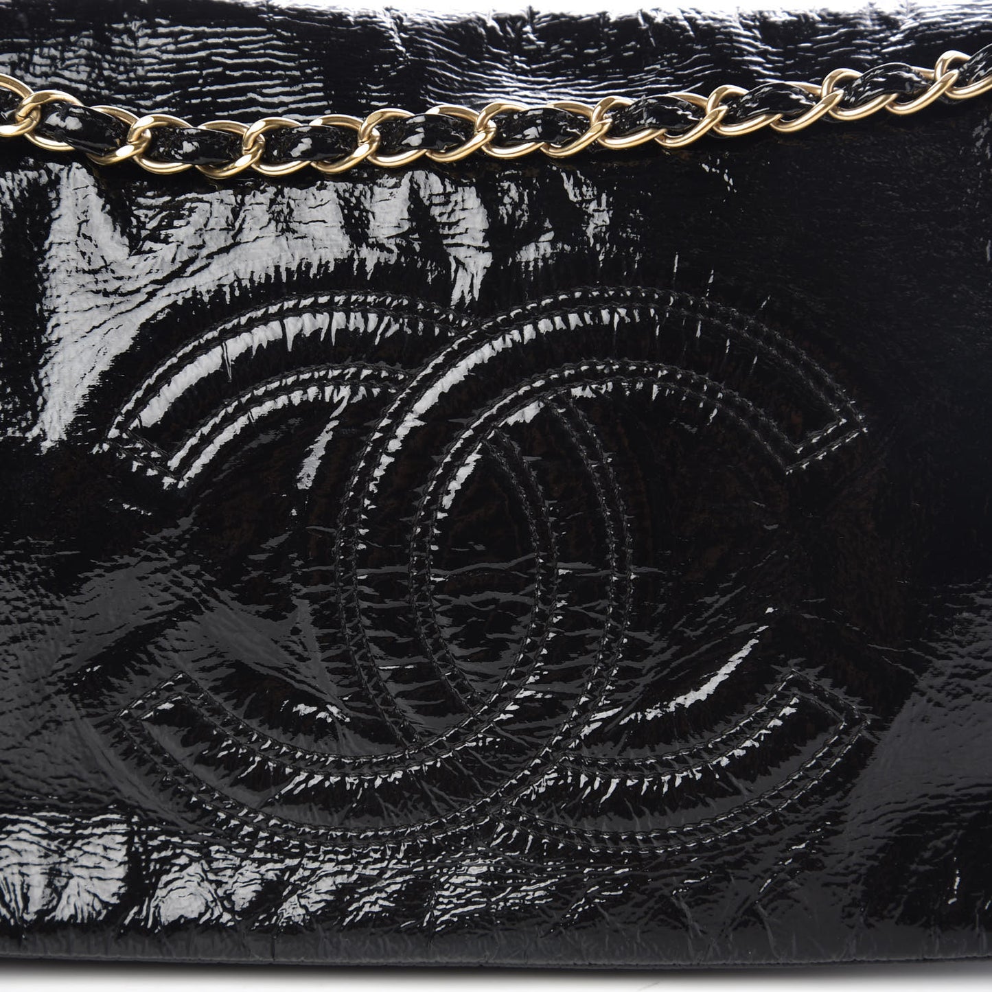 Vinyl Medium Rock and Chain Flap Black