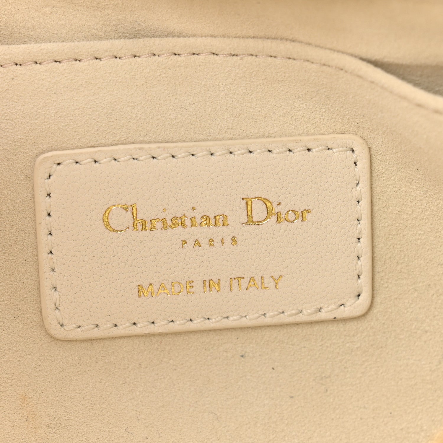 Christian Dior Lambskin Cannage CD Lounge Bag Latte 6 of 13