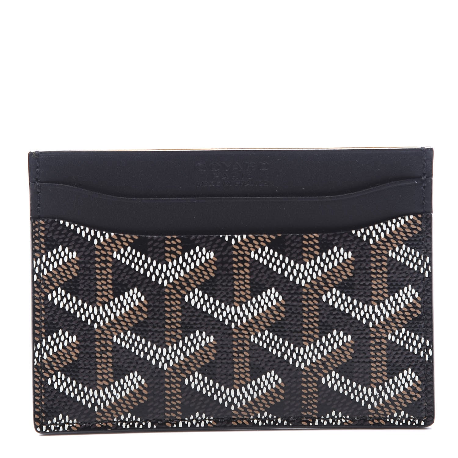 Goyard Goyardine Saint Sulpice Card Holder Black 1 of 8