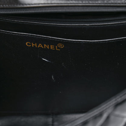 Chanel Patent Quilted XL Jumbo Single Flap Black 8 of 14