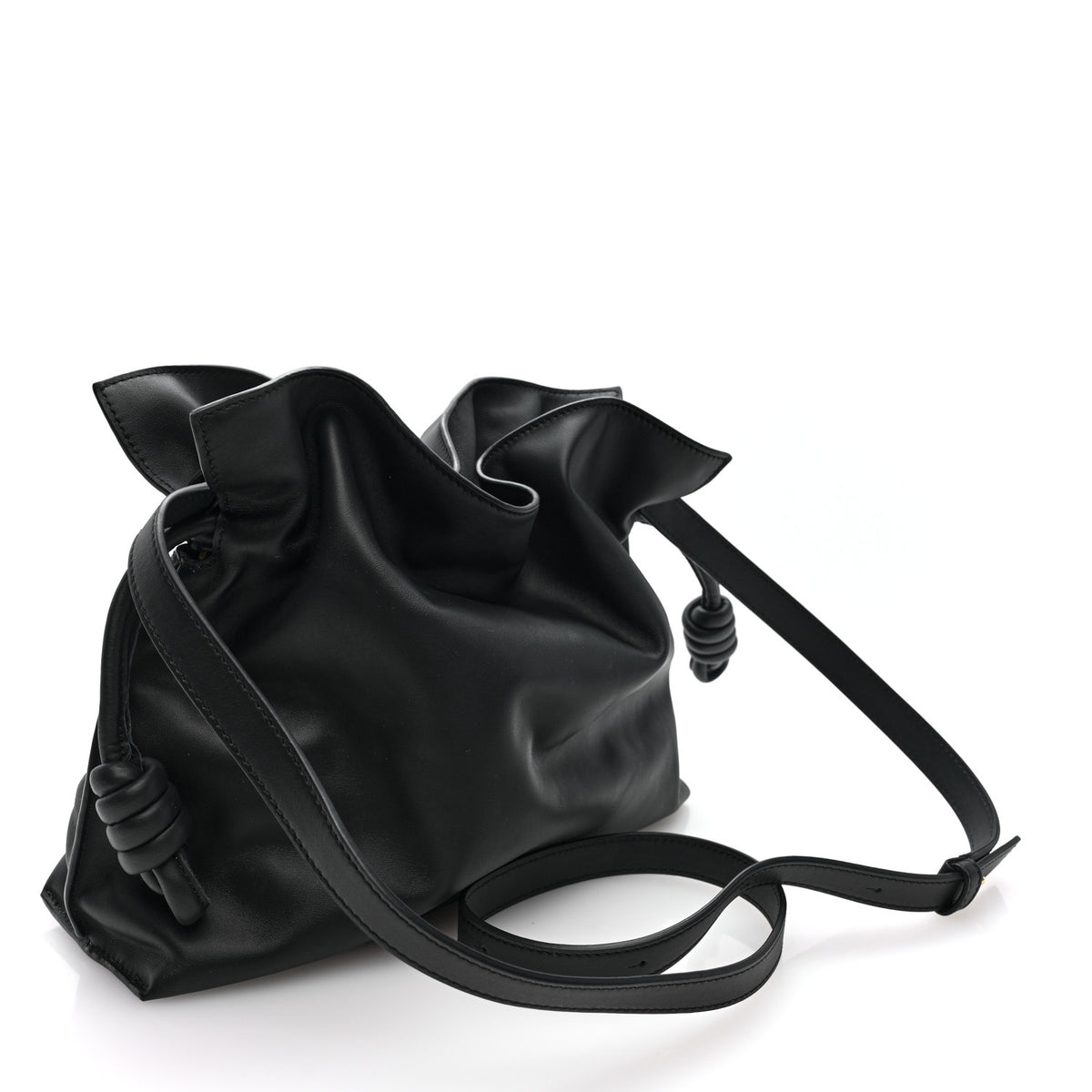 Loewe Nappa Medium Flamenco Knot Bag Black 3 of 9