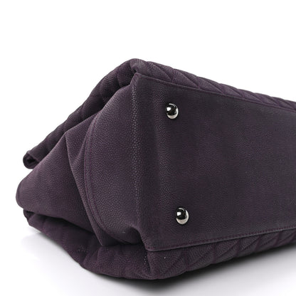 Chanel Iridescent Caviar Quilted Lady Pearly Tote Plum 8 of 9