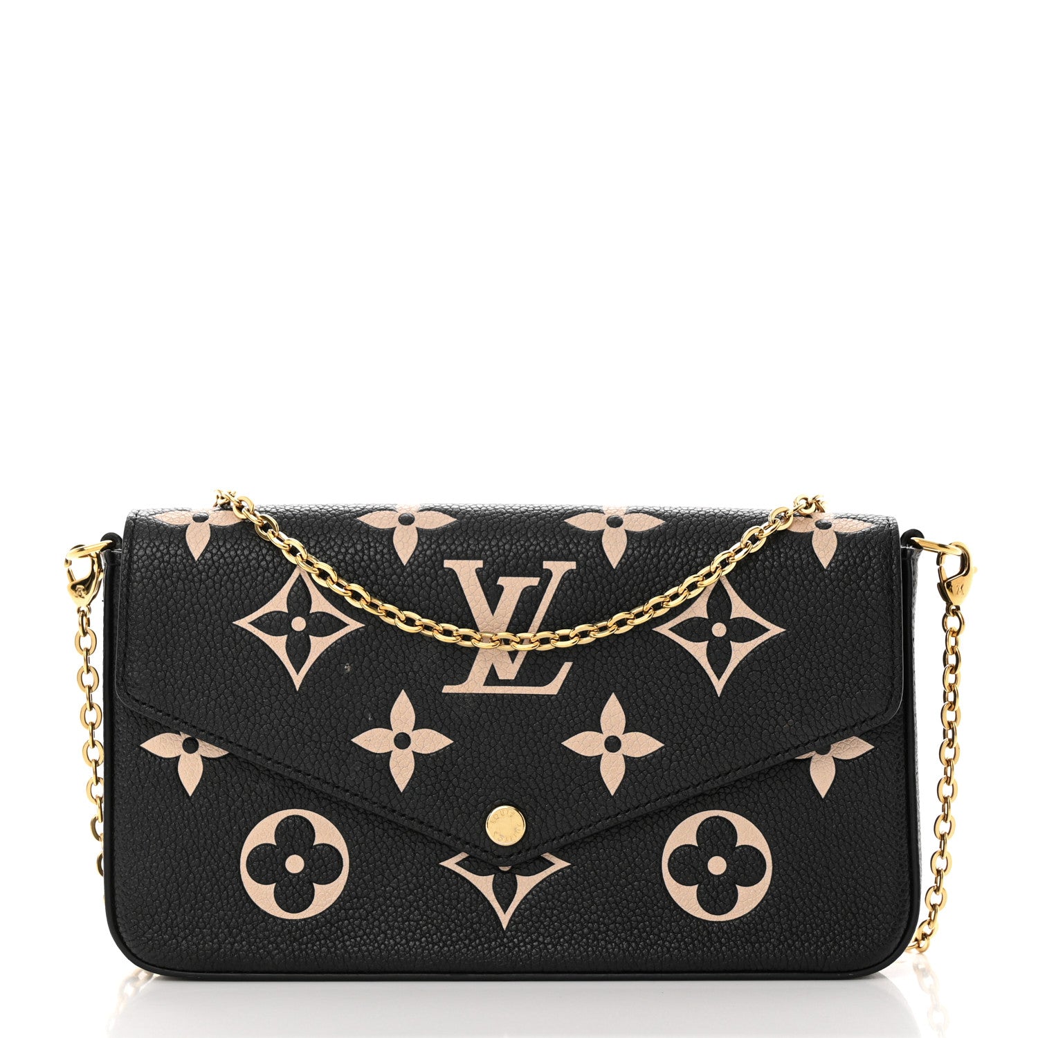 Louis Vuitton Empreinte Monogram Giant Felicie Pochette Black Beige 3 of 15