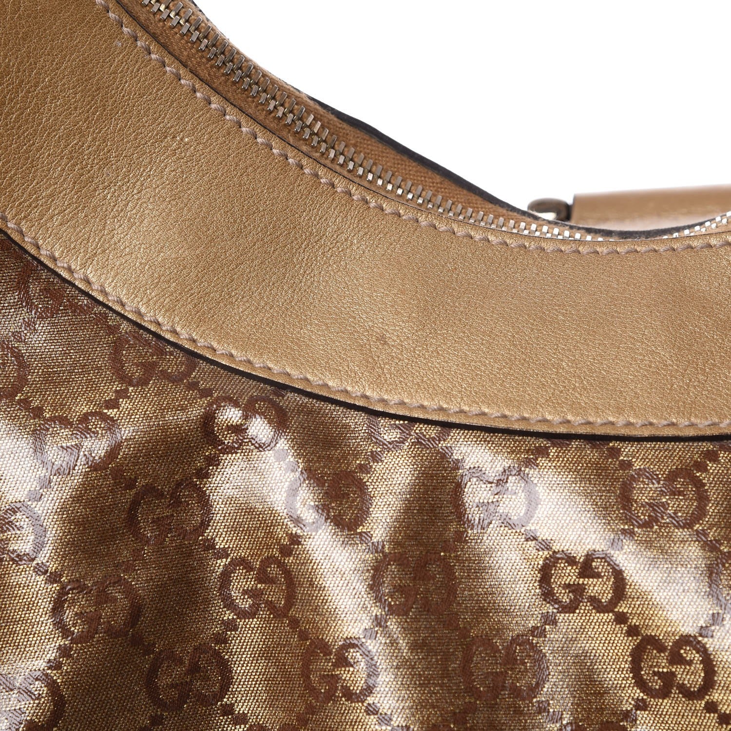 Gucci Crystal Monogram Large D Gold Hobo Gold 14 of 18