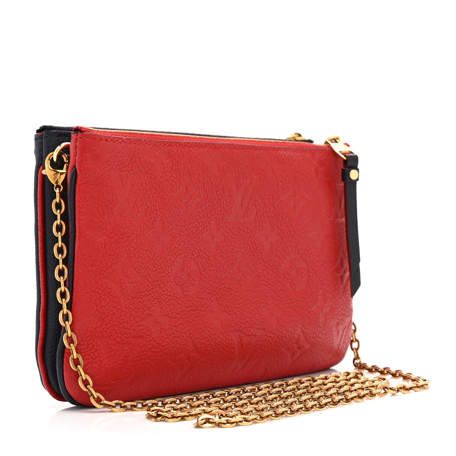 Louis Vuitton Empreinte Double Zip Pochette Marine Rouge 1882981