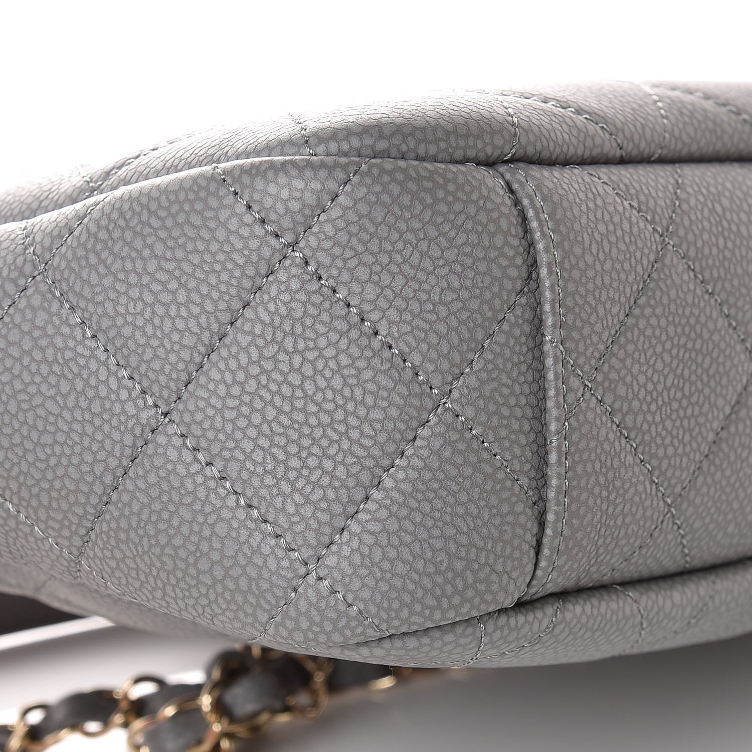 Chanel Iridescent Caviar Flat Quilted Small Coco Tassel Camera Case Grey 8 of 10