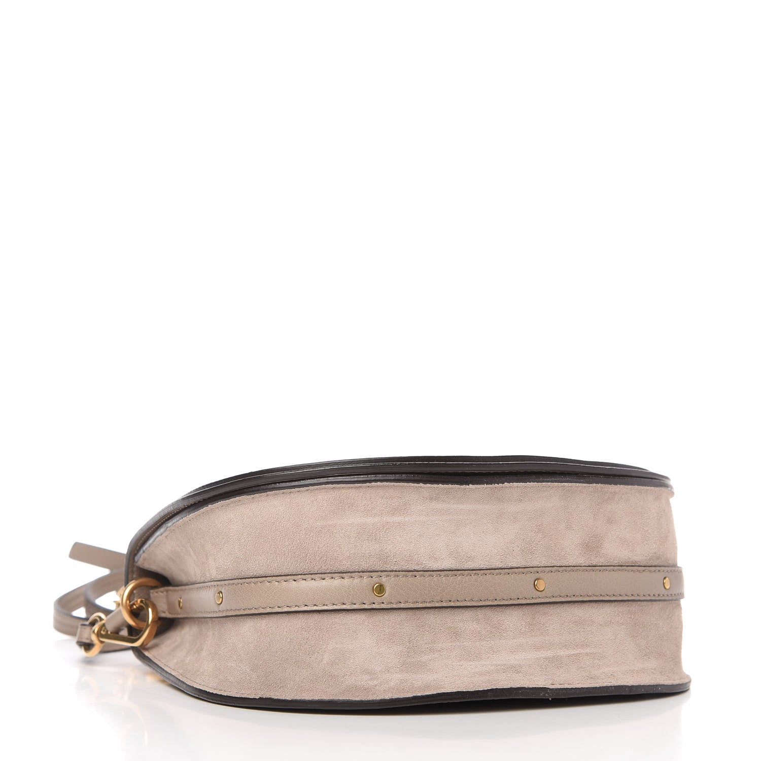Chloe Calfskin Suede Medium Nile Bracelet Bag Motty Grey 4 of 11
