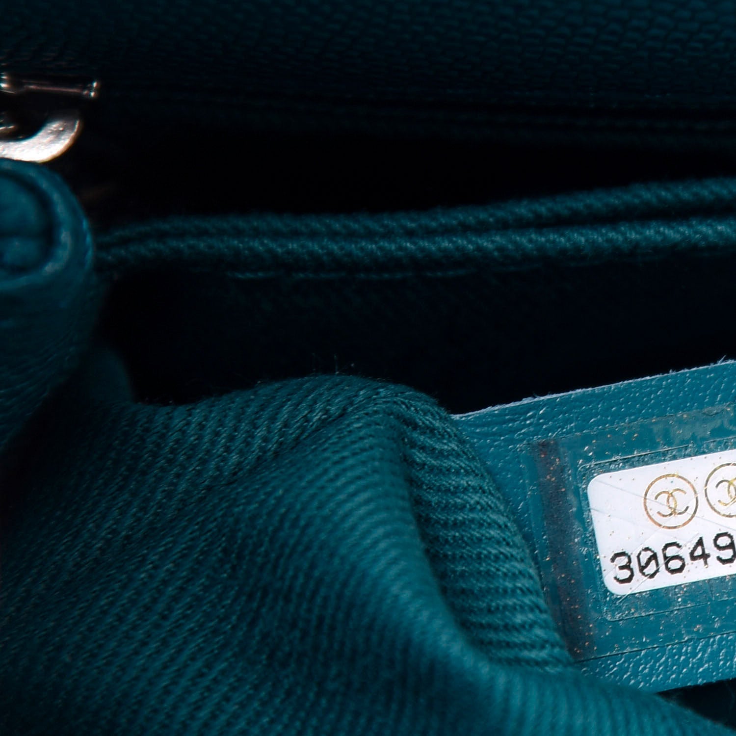 Chanel Caviar Quilted Incognito Extra Mini Coco Handle Flap Dark Turquoise 9 of 11