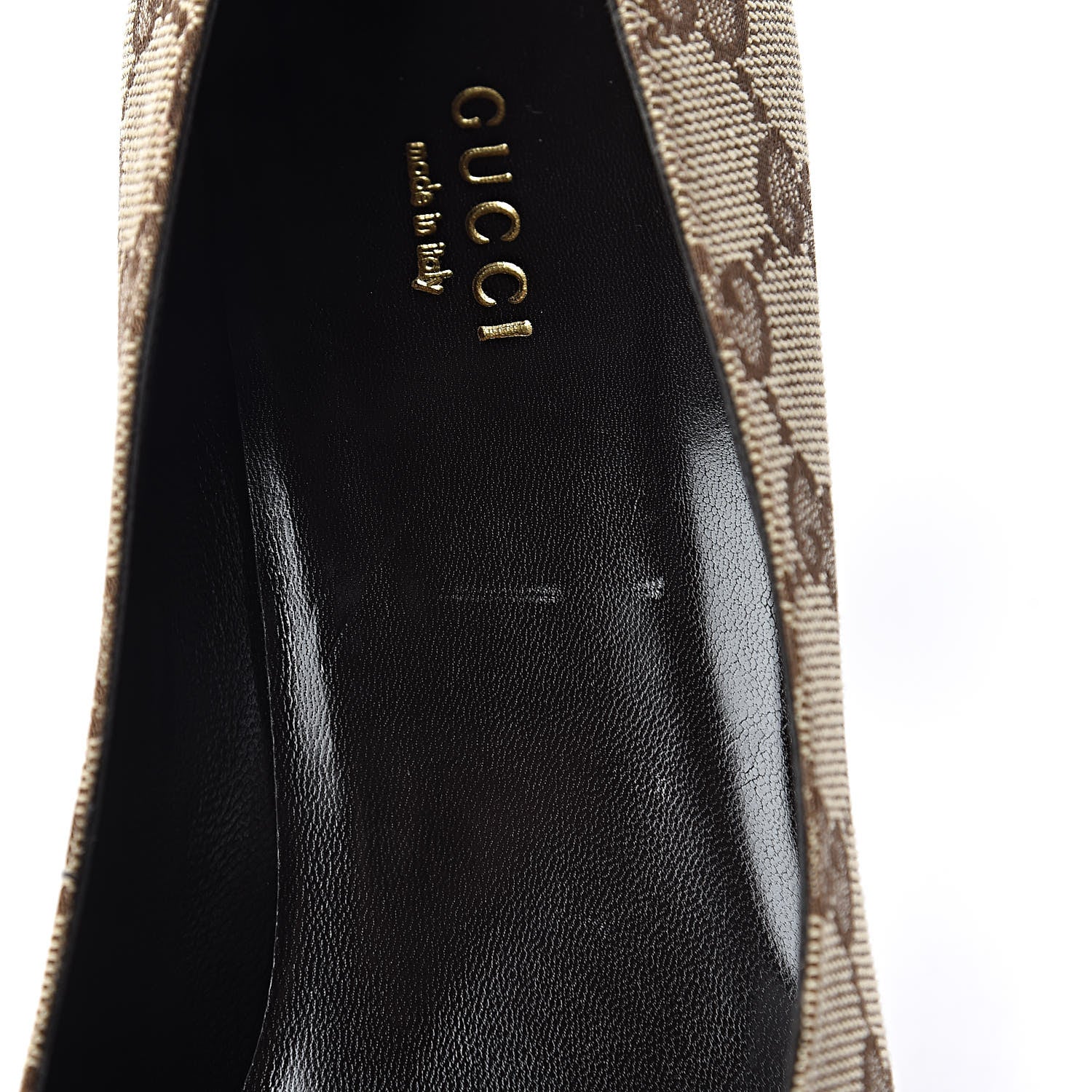 Gucci Monogram Pumps 8 Brown 10 of 12