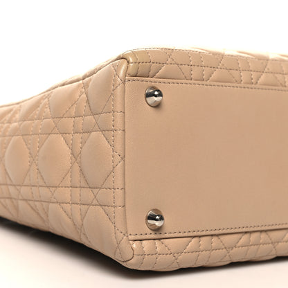 Christian Dior Lambskin Cannage Large Lady Dior Beige 9 of 10