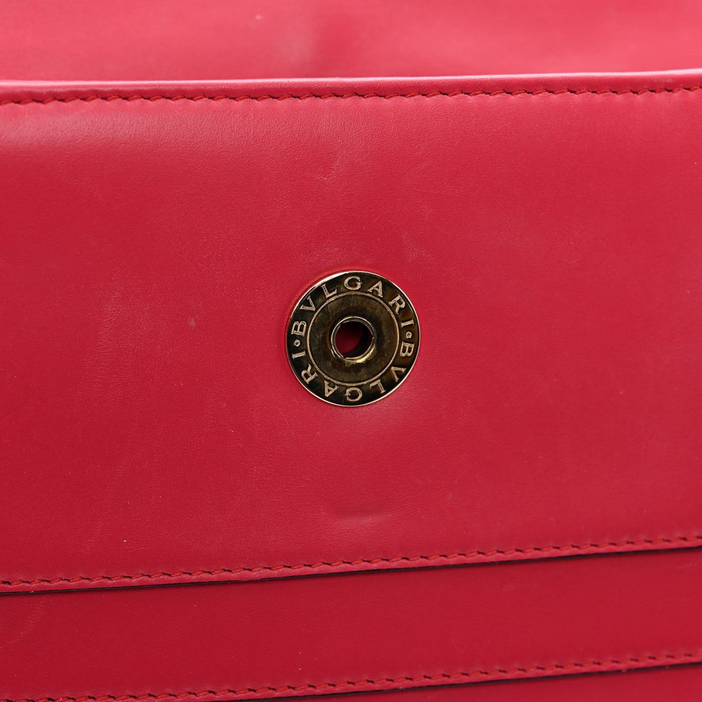 Calfskin Serpenti Forever Flap Clutch Ruby Red