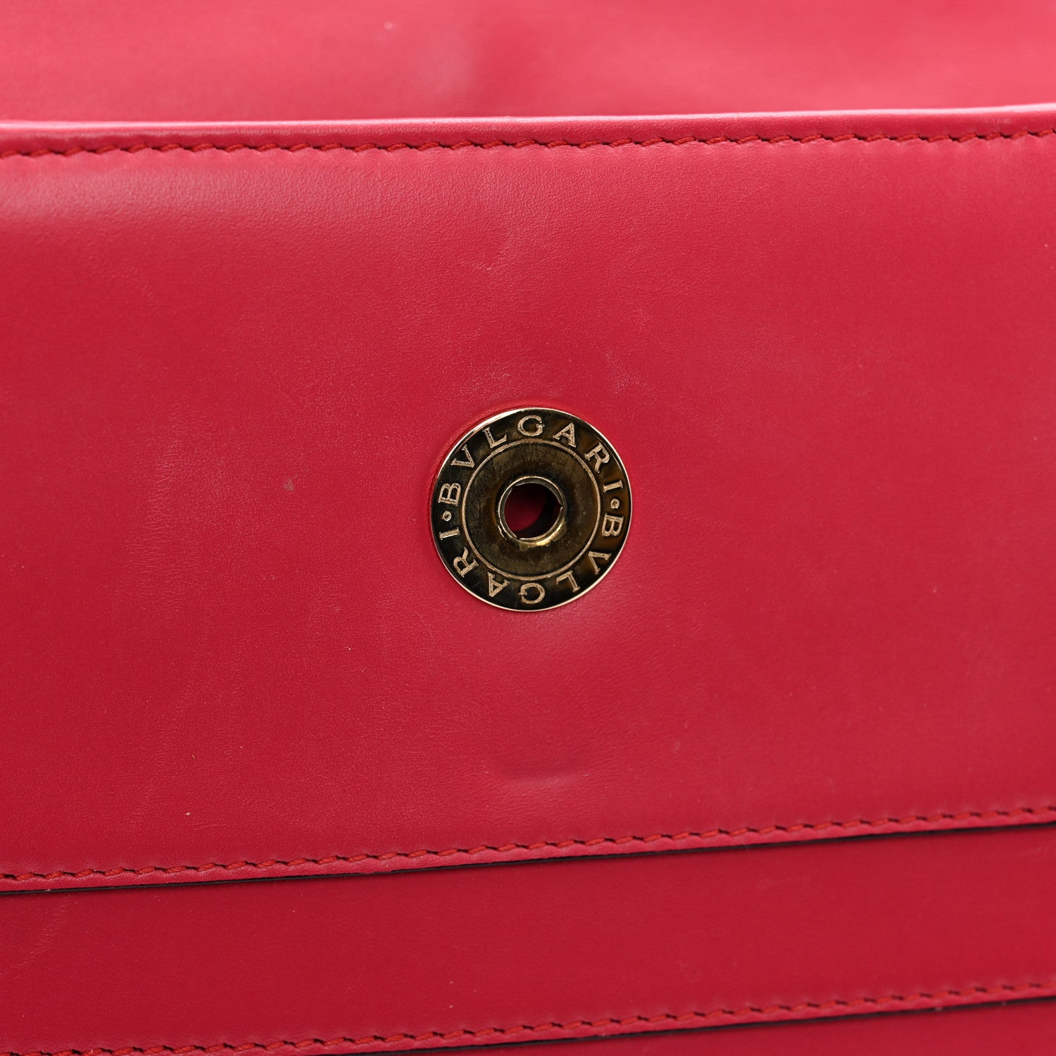 Bulgari Calfskin Serpenti Forever Flap Clutch Ruby Red 10 of 10