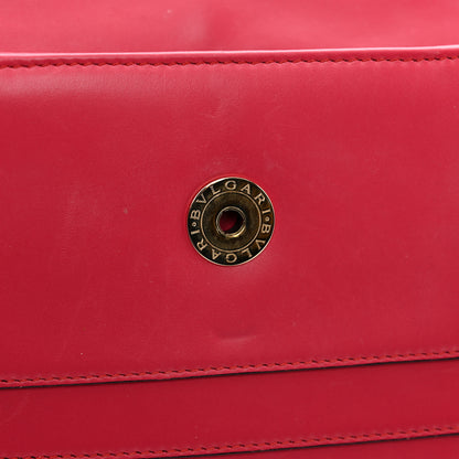 Bulgari Calfskin Serpenti Forever Flap Clutch Ruby Red 10 of 10