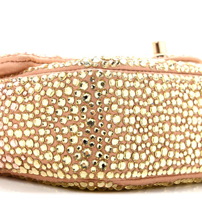 Chanel Suede Calfskin Crystal Mini Flap Pink Golden 8 of 13