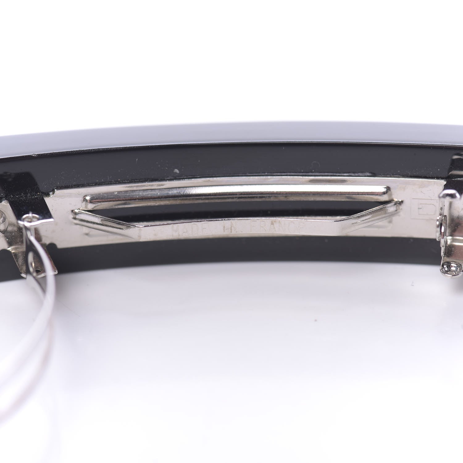 Chanel Resin Chain CC Hair Clip Barrette Black Pink 4 of 4