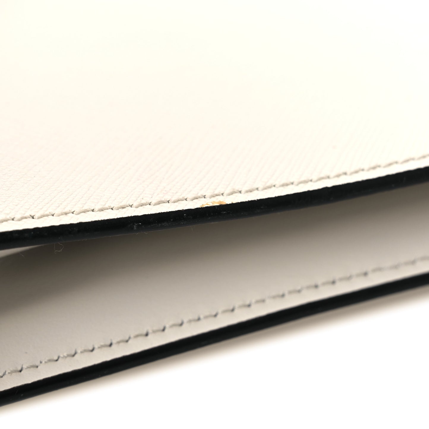 Saffiano City Calf Light Frame Bag White