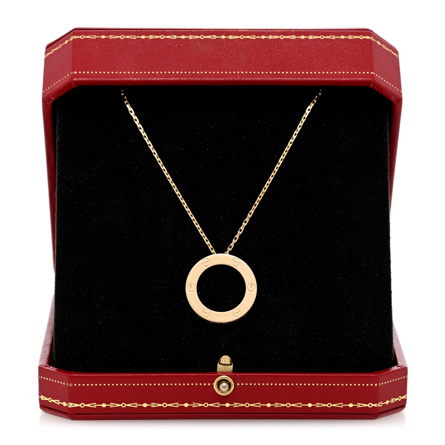 18K Yellow Gold LOVE Pendant Necklace