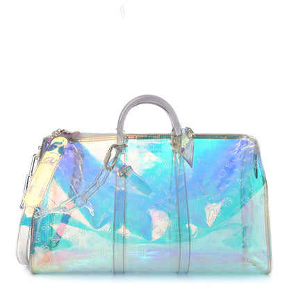 Louis Vuitton PVC Monogram Keepall Bandouliere 50 Iridescent Prism 1 of 10