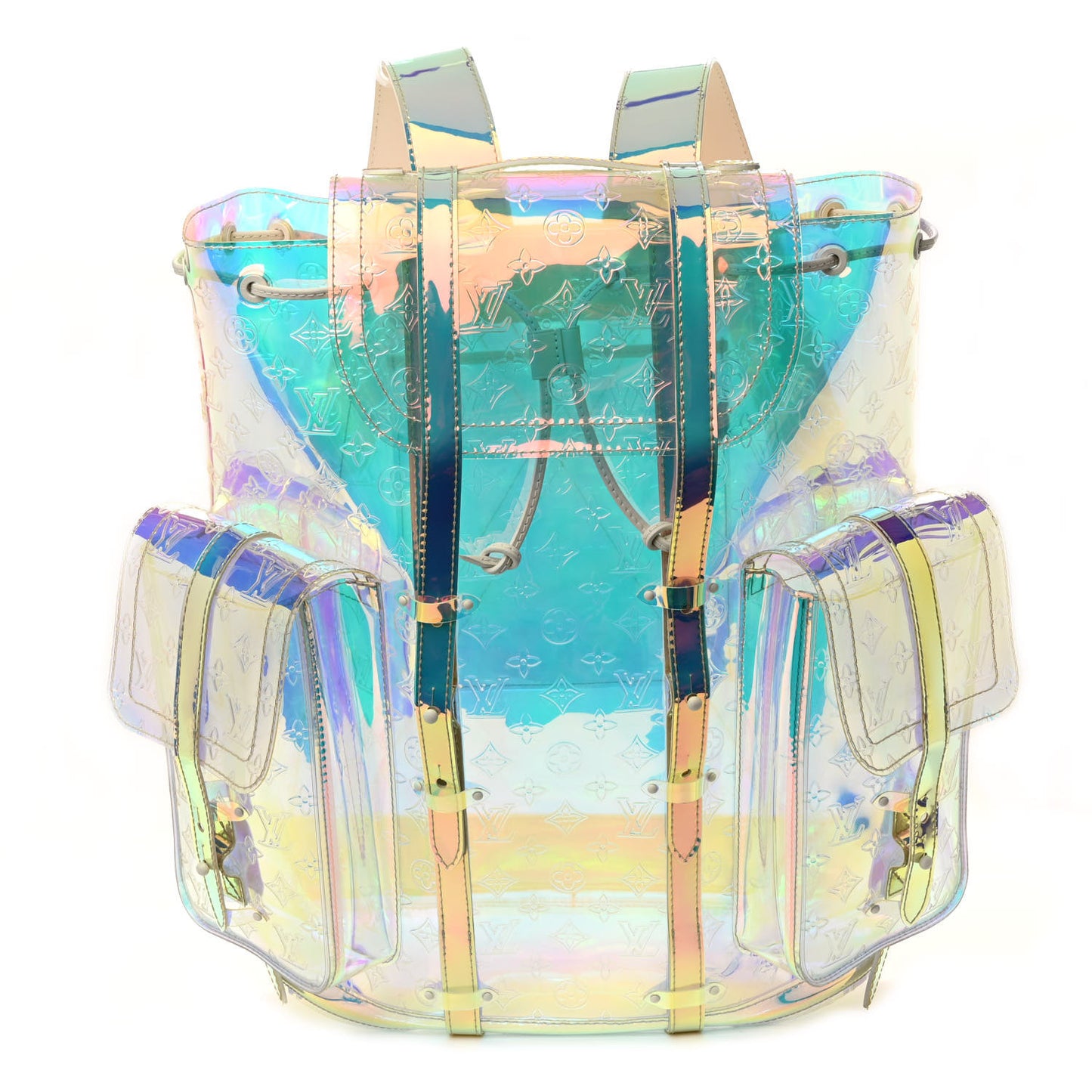 PVC Monogram Christopher Backpack GM Iridescent Prism
