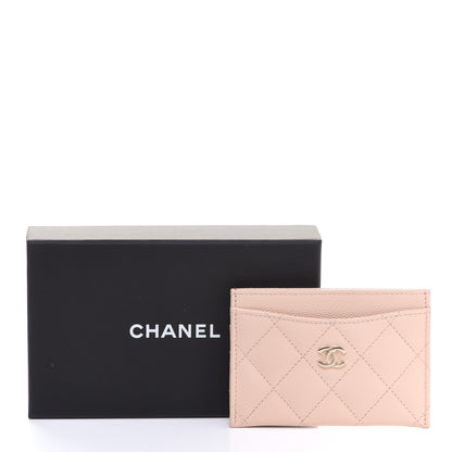 Chanel Caviar Quilted Card Holder Light Beige 10 of 10