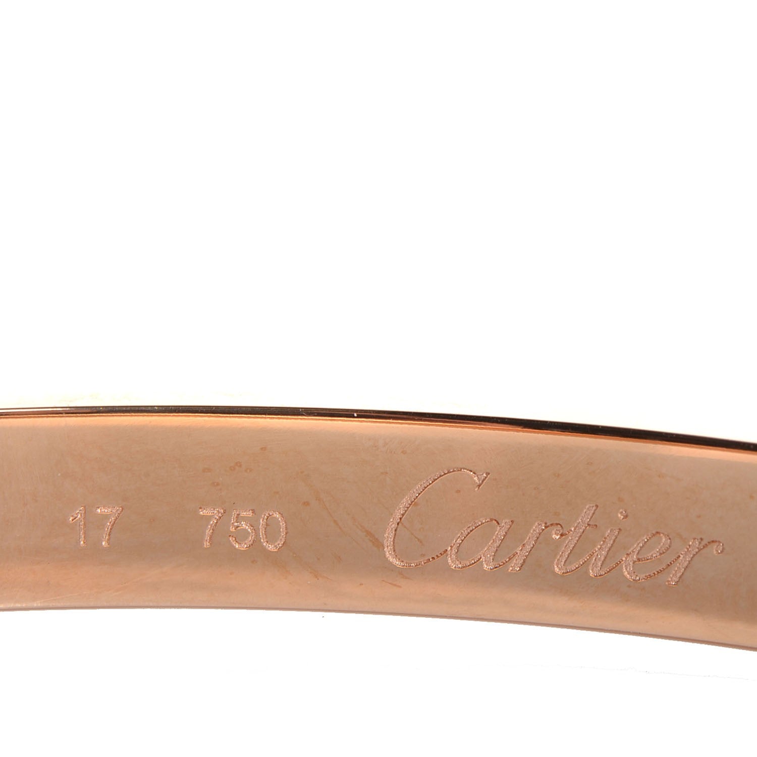 Cartier 18K Pink Gold LOVE Bracelet 17 7 of 8