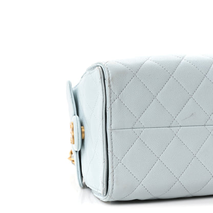 Chanel Caviar Quilted Small Chanel 25 Handbag Light Blue 9 of 10