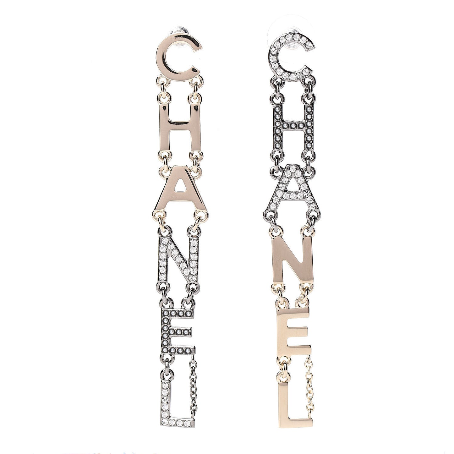 Crystal Pearl Bright Young Things Earrings Gold Ruthenium