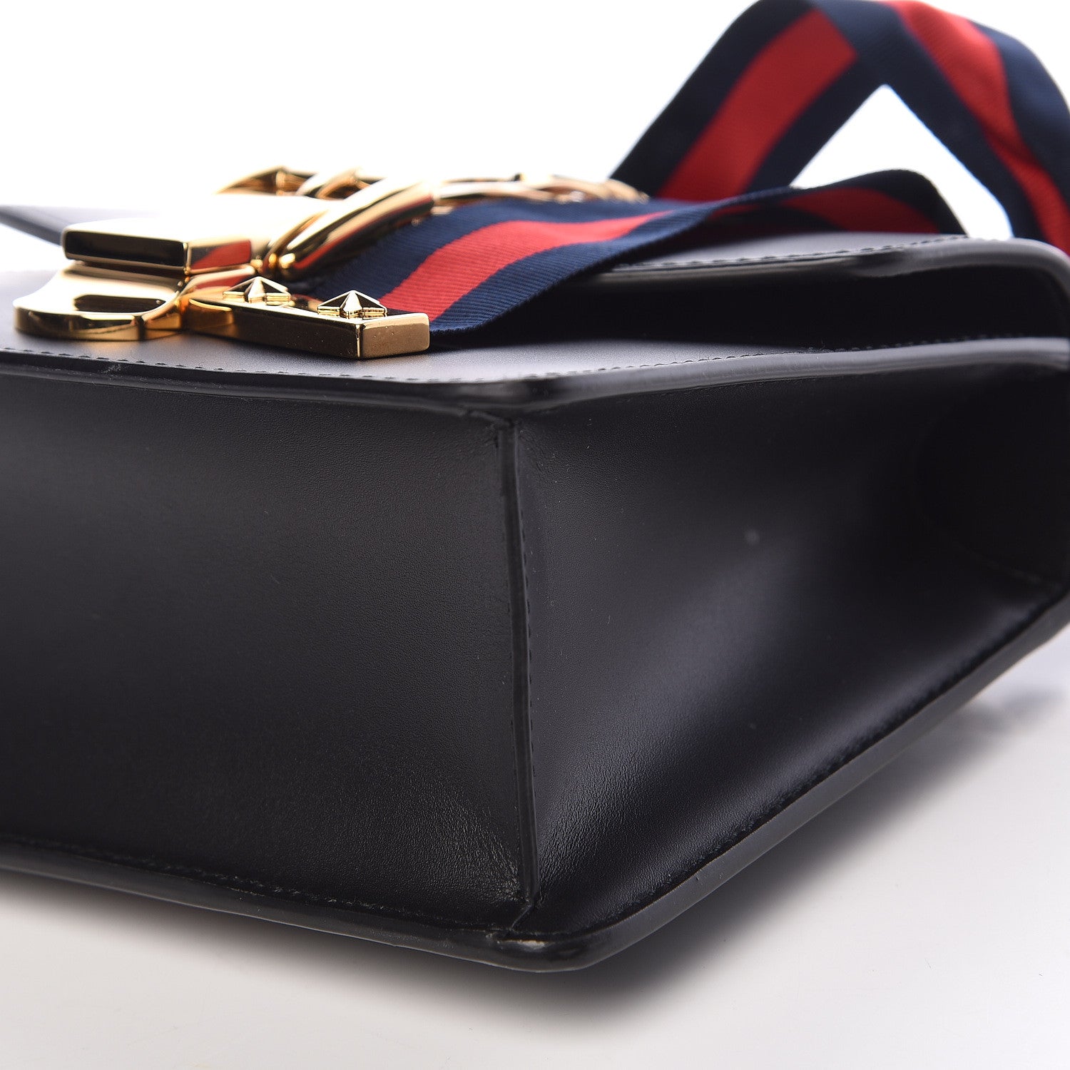 Gucci Calfskin Mini Sylvie Chain Shoulder Bag Black 9 of 9