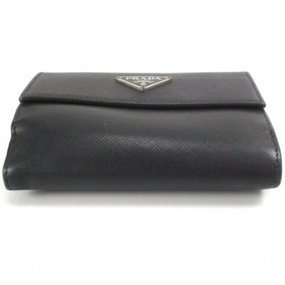 Prada Saffiano Small Flap Wallet Black 4 of 9