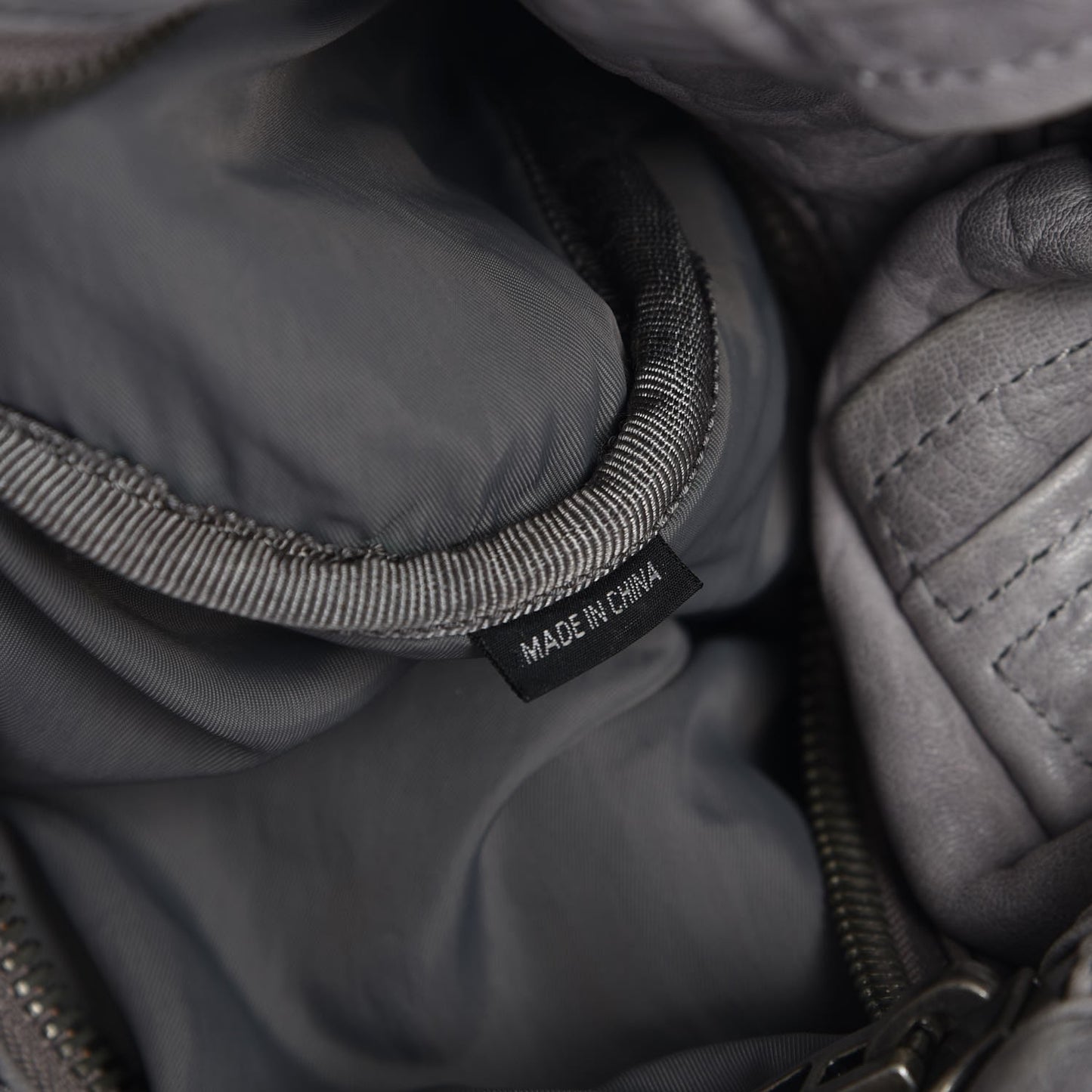 Pebbled Lambskin Rocco Duffel Grey